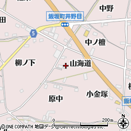 福島県福島市飯坂町平野山海道周辺の地図