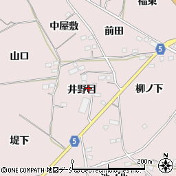 福島県福島市飯坂町平野井野目周辺の地図