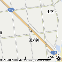 福島県伊達市伏黒（道六神）周辺の地図