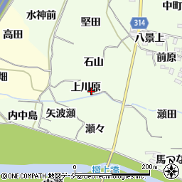 福島県福島市飯坂町東湯野上川原周辺の地図