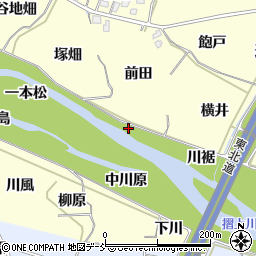福島県福島市飯坂町湯野中川原周辺の地図