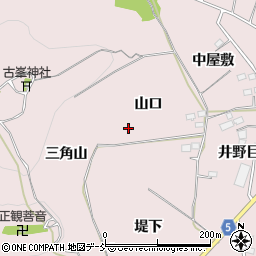 福島県福島市飯坂町平野山ノ下周辺の地図