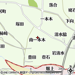福島県福島市飯坂町東湯野南一本木周辺の地図