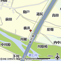 福島県福島市飯坂町湯野横井周辺の地図