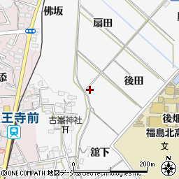 福島県福島市飯坂町後田3周辺の地図