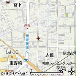 福島県伊達市保原町赤橋周辺の地図
