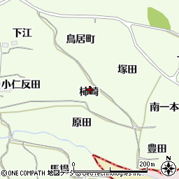 福島県福島市飯坂町東湯野柿崎周辺の地図