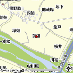 福島県福島市飯坂町湯野前田周辺の地図