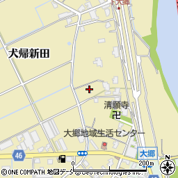 新潟県新潟市南区犬帰新田716-1周辺の地図
