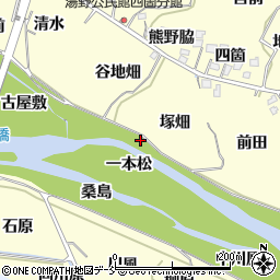福島県福島市飯坂町湯野一本松周辺の地図