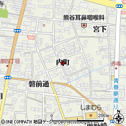 〒960-0613 福島県伊達市保原町内町の地図