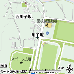福島県福島市大笹生川子坂1周辺の地図