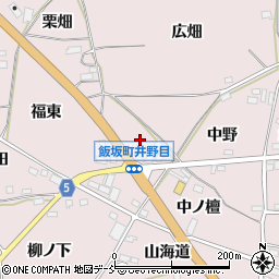 福島県福島市飯坂町平野上ノ檀周辺の地図