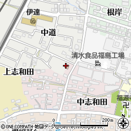 福島県伊達市中道51周辺の地図