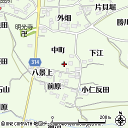 福島県福島市飯坂町東湯野中町8周辺の地図
