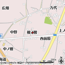 福島県福島市飯坂町平野檀ノ腰周辺の地図