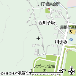 福島県福島市大笹生下川子坂周辺の地図