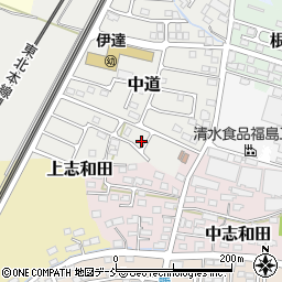 福島県伊達市中道49周辺の地図
