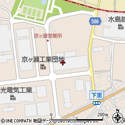 新潟県阿賀野市京ヶ瀬工業団地周辺の地図