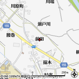 福島県福島市飯坂町前田周辺の地図