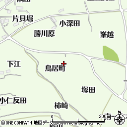 福島県福島市飯坂町東湯野鳥居町周辺の地図