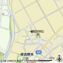 新潟県新潟市西区保古野木周辺の地図