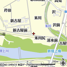 福島県福島市飯坂町湯野米川尻9周辺の地図