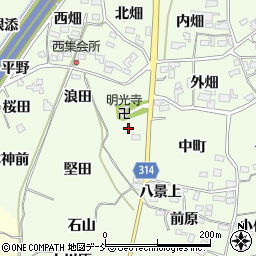 福島県福島市飯坂町東湯野三隅田周辺の地図