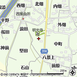 福島県福島市飯坂町東湯野（三隅田）周辺の地図