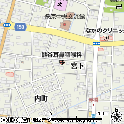 熊谷耳鼻咽喉科医院周辺の地図
