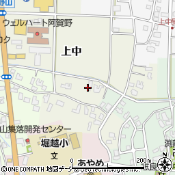 新潟県阿賀野市上中周辺の地図