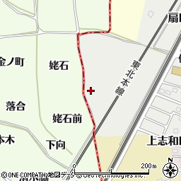 福島県伊達市姥石周辺の地図