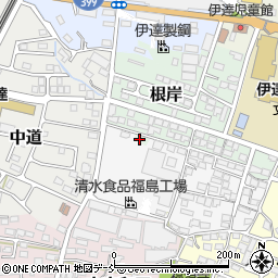 福島県伊達市根岸6周辺の地図