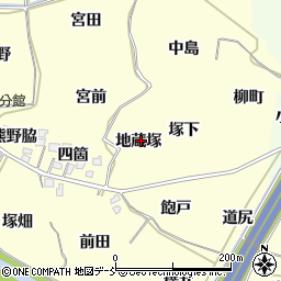 福島県福島市飯坂町湯野地蔵塚周辺の地図