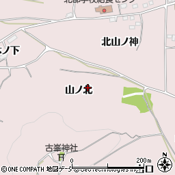 福島県福島市飯坂町平野山ノ北周辺の地図