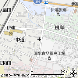 福島県伊達市中道1-11周辺の地図