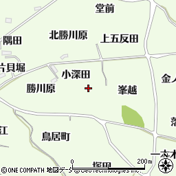 福島県福島市飯坂町東湯野小深田周辺の地図