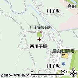 福島県福島市大笹生西川子坂周辺の地図