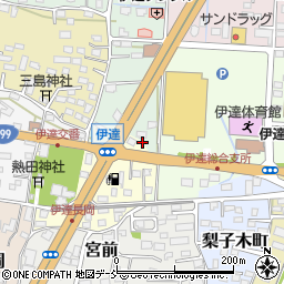 福島県伊達市広前周辺の地図