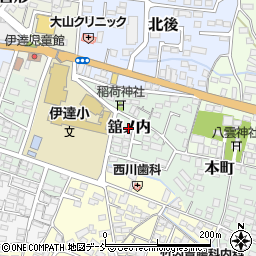 福島県伊達市舘ノ内周辺の地図