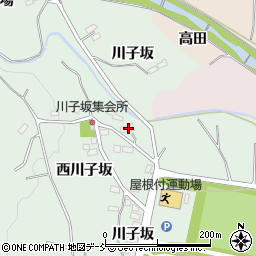 福島県福島市大笹生川子坂28周辺の地図
