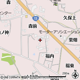 福島県福島市飯坂町平野森前周辺の地図