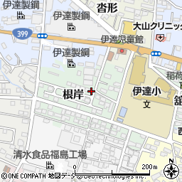 福島県伊達市根岸5-18周辺の地図