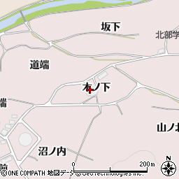 福島県福島市飯坂町平野木ノ下周辺の地図