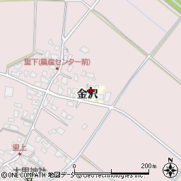 新潟県阿賀野市金沢周辺の地図