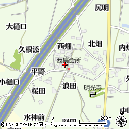 福島県福島市飯坂町東湯野西畑17周辺の地図