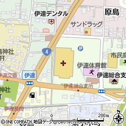 グラスマート伊達店周辺の地図