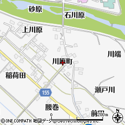 福島県福島市飯坂町川原町周辺の地図