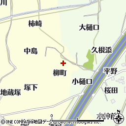 福島県福島市飯坂町湯野柳町周辺の地図