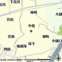 福島県福島市飯坂町湯野（中島）周辺の地図